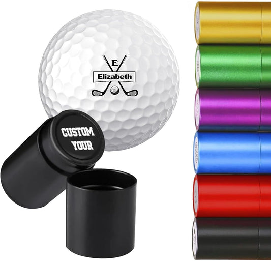 Custom Golf Ball Stamp, Personalized Golf Ball Marker Stamp with Waterproof Ink, Customized Name Stamp with Your Logo, Initial, Name, Golf Ball Stamper, Gifts for Men Dad Husband Business (Design-01)