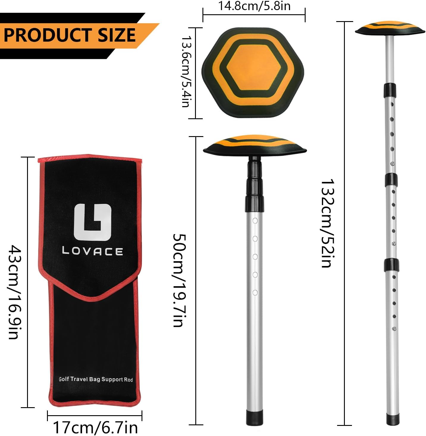 Golf Travel Bag Support System, Golf Club Travel Protection Kit