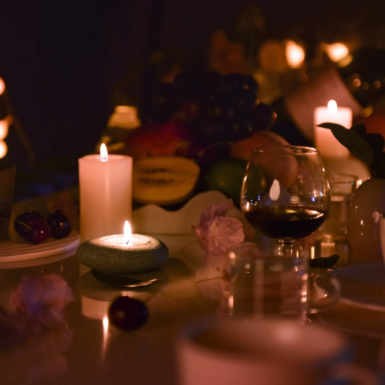 Handmade Pebble Tea Light Candle Holder Handcrafted Tealight Holder for Zen Garden, Altar, Mantle, Desk, Table, Shelf