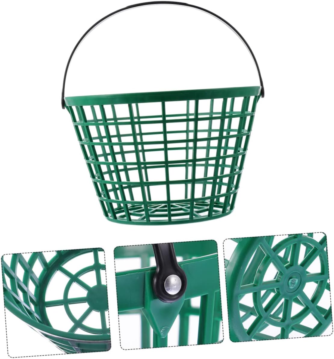 KESYOO Golf Ball Basket with Handle Large Capacity Plastic Collecting Bucket for Outdoor Practice for Golf Training and Storage