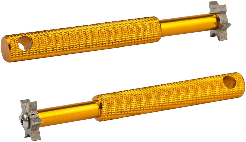 HIFROM Groove Sharpener with 6 Heads - Golf Club Groove Sharpener Re-Grooving Tool and Cleaner for All Irons Pitching Sand Lob Gap and Approach Wedges and Utility Clubs ¡­