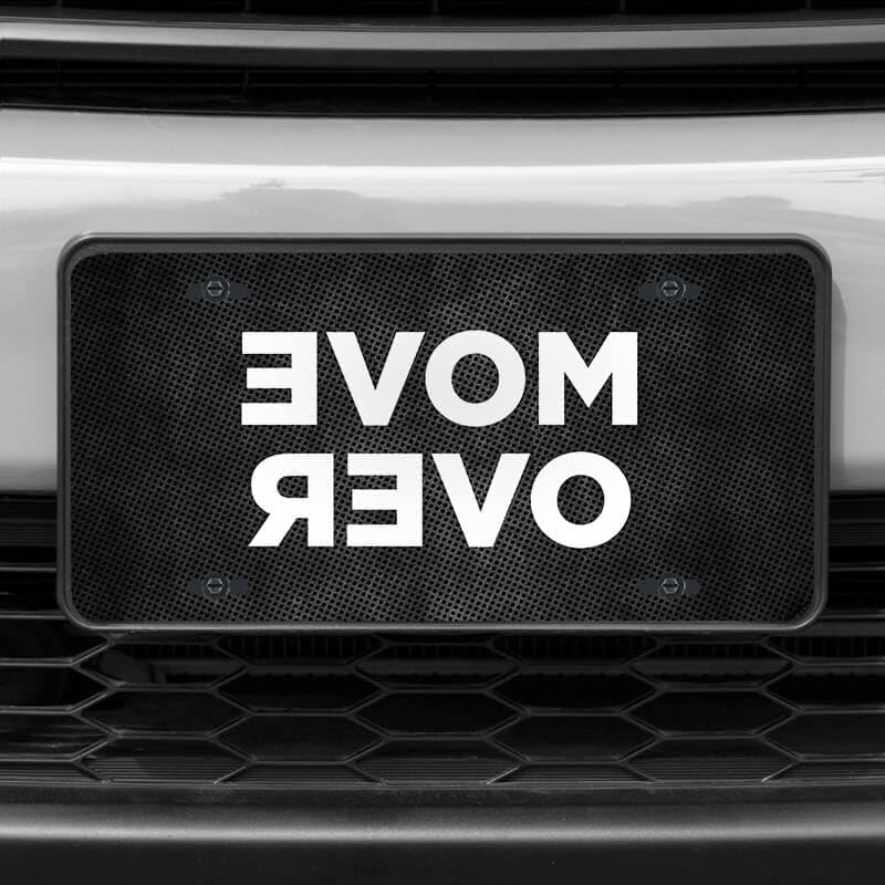 Unique Vanity License Plates | 16 Individual Designs | 3 Sizes (Automobile, Golf Cart, Motorcycle/Bike) | Made in U.S.A. | Custom Car Tags (Move Over, Golf Cart (7" x 4"))