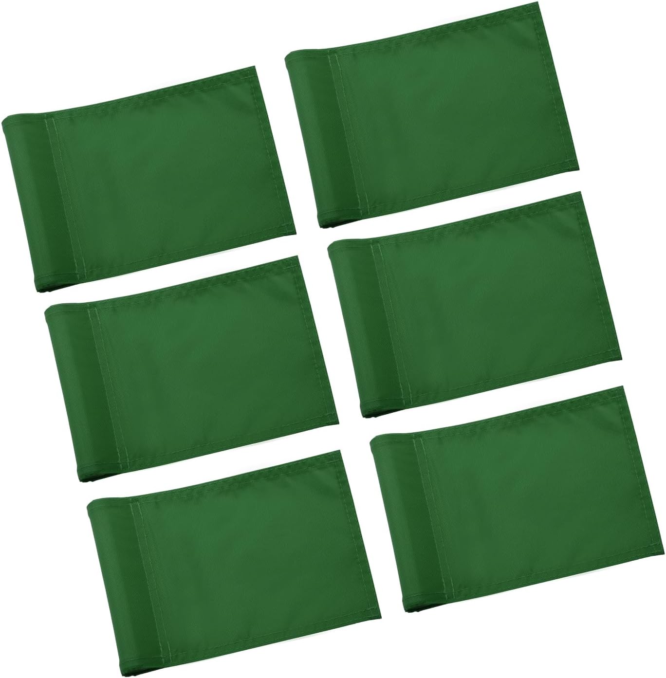 KINGTOP Solid Golf Flag All 8x6 Inch - 420D Nylon, Tube Inserted - Mini Putting Green Flags for Backyard Practice