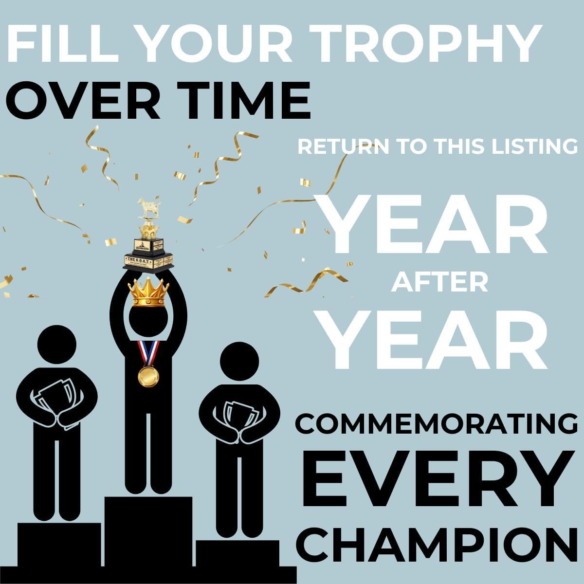 Large Goat Trophy-G.O.A.T.-Greatest of All Time Funny Trophy-Traveling Perpetual Award