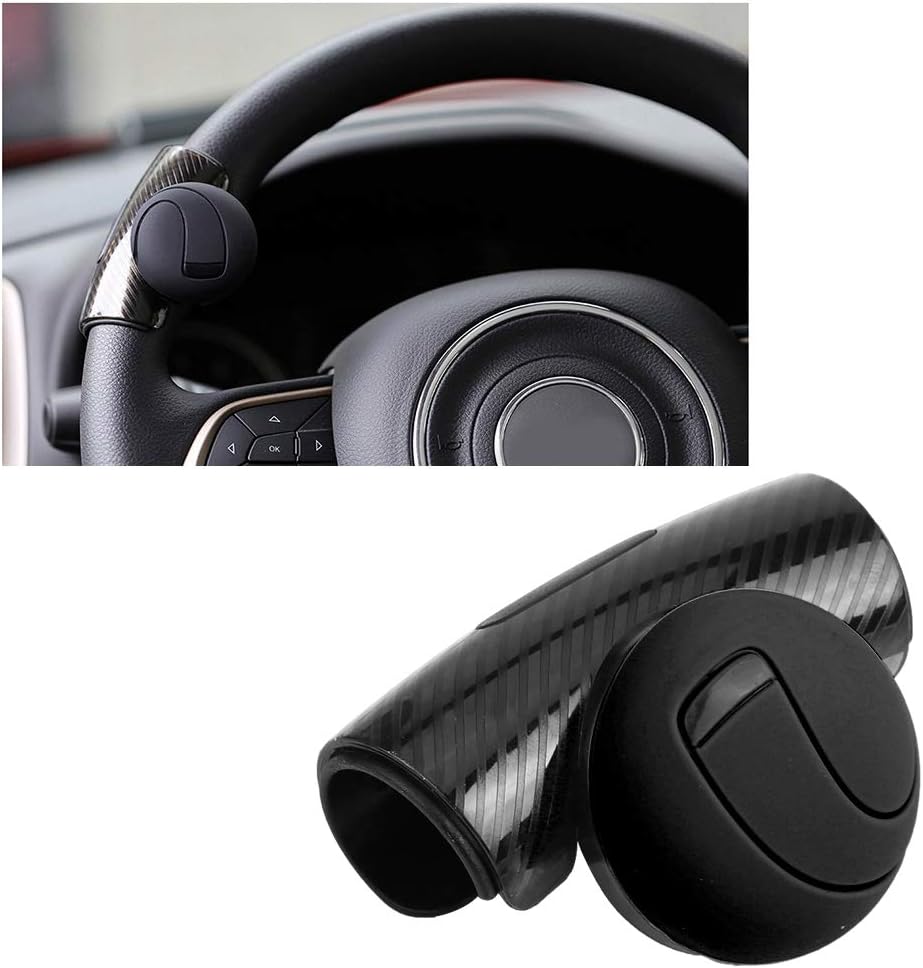 KIMISS Steering Wheel Knob,Universal Car Steering Wheel Knob Spinner Power Handle Ball Wheel Booster (Black) // steering wheel knob