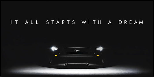 Motivational Wall Art for Office, Super Car Art Canvas, Inspirational Automotive Decor for Mustang Sportscar Lovers, Motivational Wall Decor for Office and Home, Inspiring Car Poster(8 x 8 in)