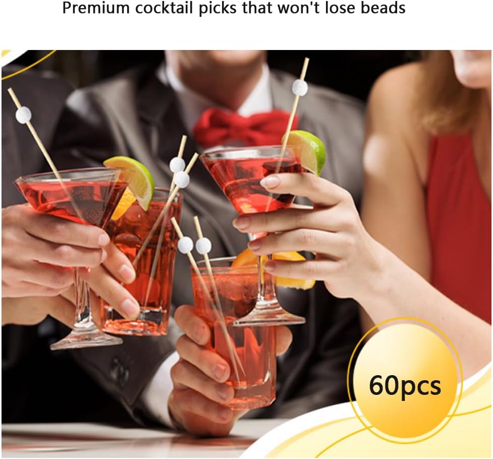 100 Pieces Golf Toothpicks 4.72 Inch Skewers Masters Golf party Decorations Picks Fruit Picks Decorative Toothpicks for Cocktail Sports Party Supplies (Toothpick set)