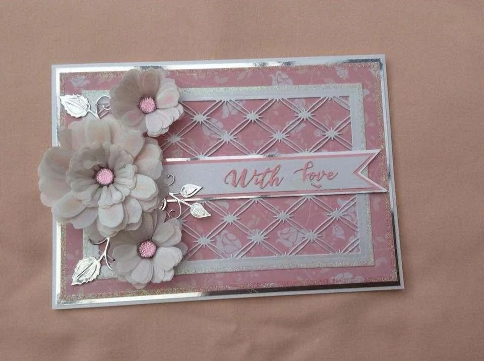 Lapoo 3D Backgrounds Frame Metal Cutting Die for Scrapbooking, New Cutting Dies DIY Album Card Making Decor Paper Craft Metal Die Cuts Party Wedding Decorations (Diamond Box a 5.8 x 4.1 in)