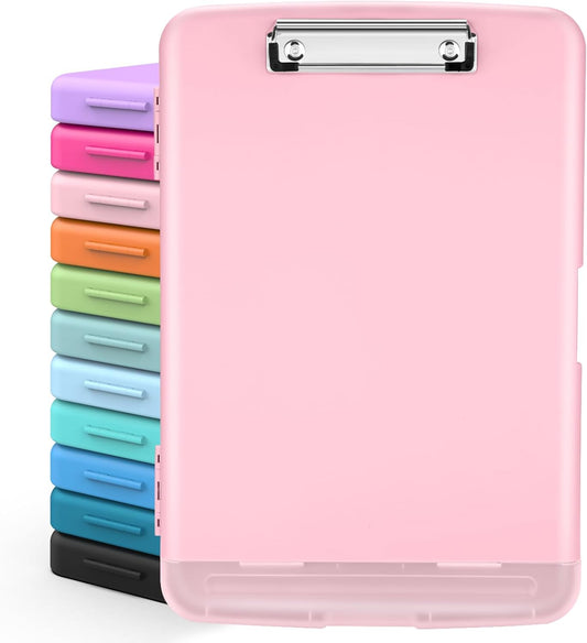 Sooez Clipboards with Storage, High Capacity Clip Boards 8.5x11 with Storage, Heavy Duty Nursing Clipboard Folder, Plastic Clipboard with Pen Holder for Women Teachers Work, School & Office Supplies