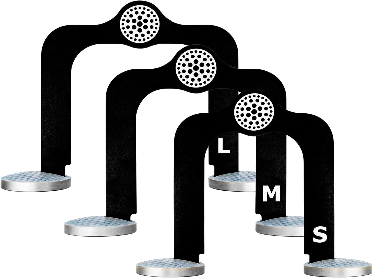 FINGER TEN Golf Putting Gates 3 Gate Sizes S M L(2''/ 2.36''/ 2.76'') with Protective Pouch Putting Training Aids, Game Gift for Home Green Outdoor Indoor Use (3 Putting Gate)