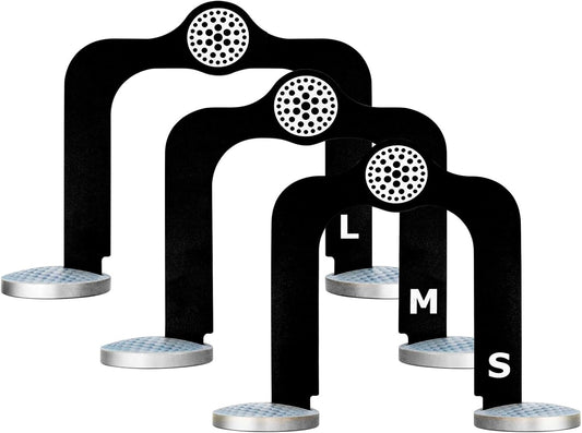 FINGER TEN Golf Putting Gates 3 Gate Sizes S M L(2''/ 2.36''/ 2.76'') with Protective Pouch Putting Training Aids, Game Gift for Home Green Outdoor Indoor Use (3 Putting Gate)
