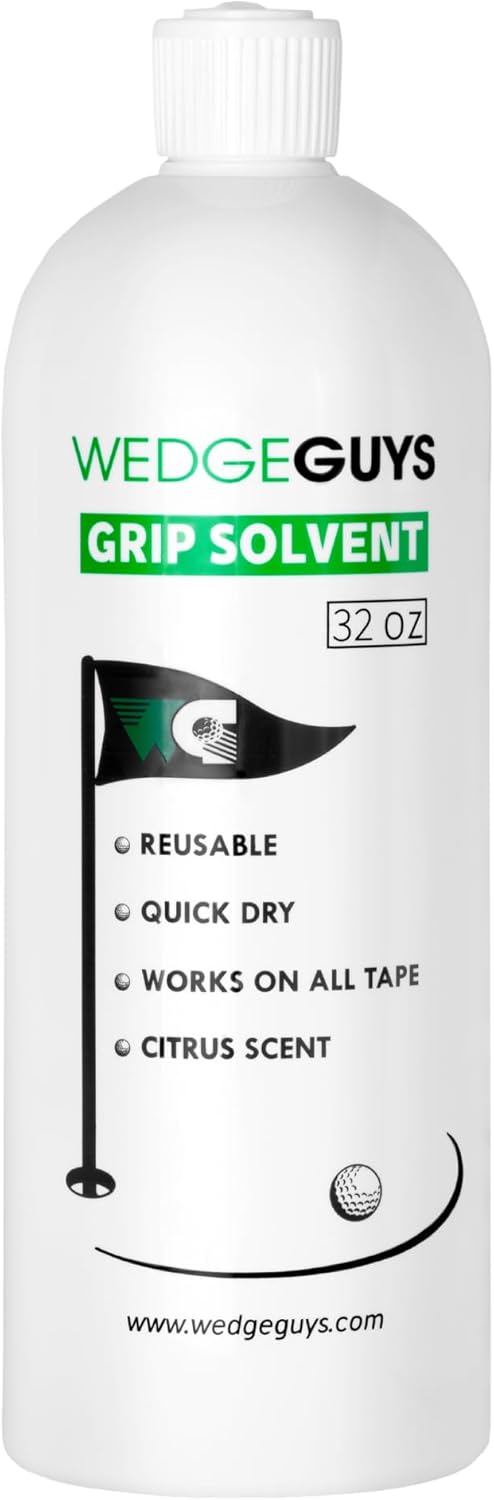 Wedge Guys Professional Golf Grip Tape Solvent for Regripping Golf Clubs | Golf Grip Solvent Solution for Easy Regripping and Golf Club Repair |