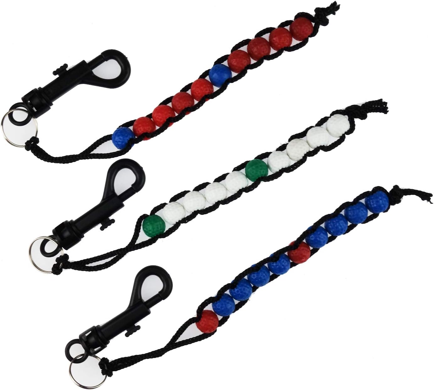 3 Pack Golf Beads Count Stroke Score Counter (3 Colors)