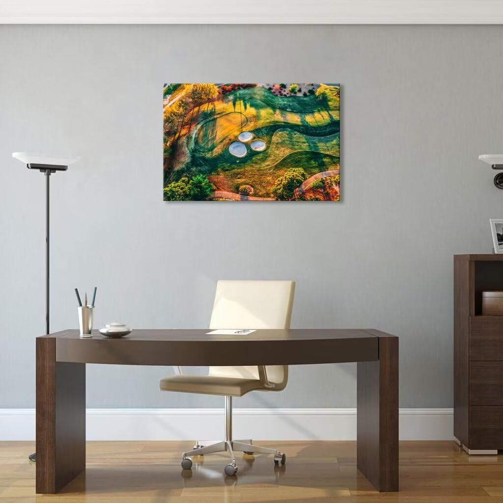 Florida Regatta Bay Golf Course Wall Art for Living Room Bedroom Bathroom Home Decorations Florida Golf Course Picture Poster Framed Artwork Canvas Prints Ready to Hang(12''H x 16''W)