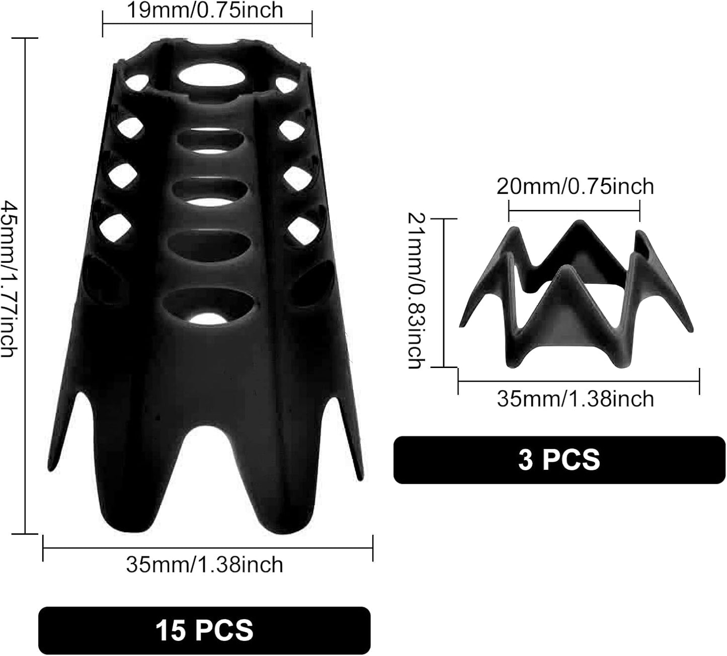 Golf Simulator Tees, Plastic Indoor Golf Mat Tees Practice Turf and Driving Range Winter Golf Tees (18 Pcs)