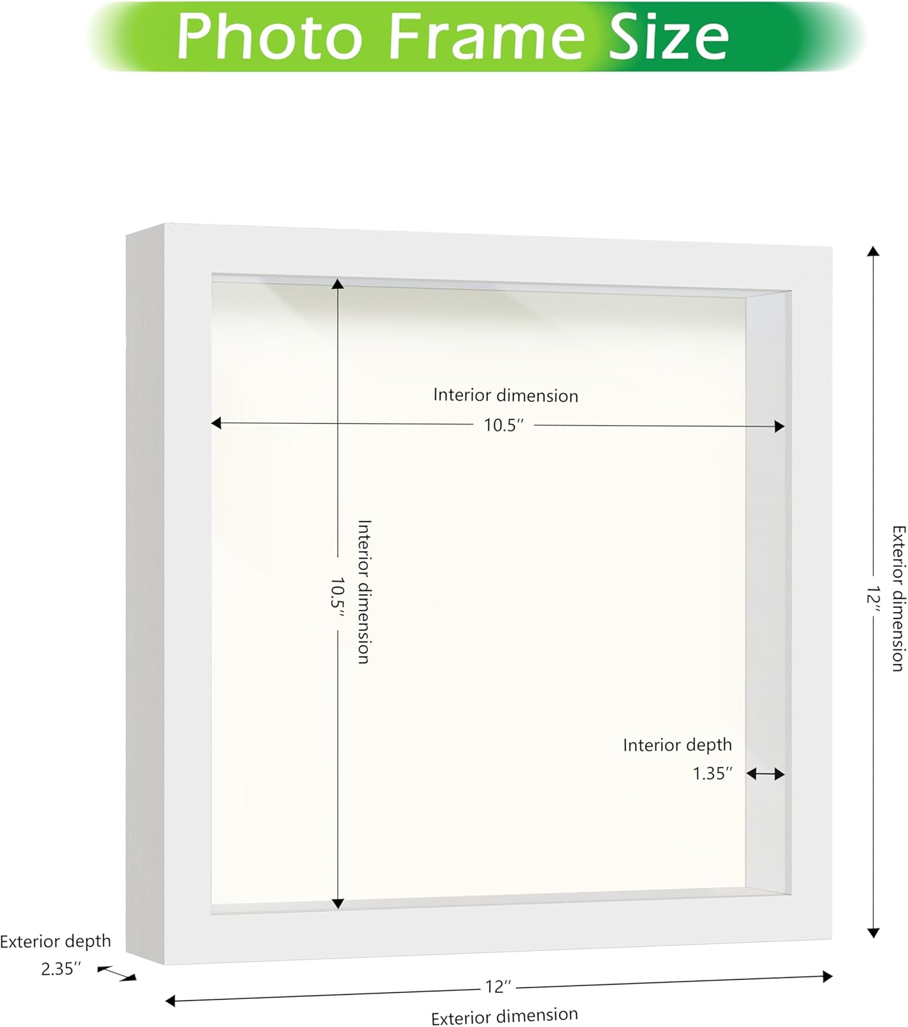 FrameWorks 11x11 Driftwood Wooden Shadow Box Frame – Soft Felt Back, Tempered Glass, and Included Elegant White Ball Push Pins