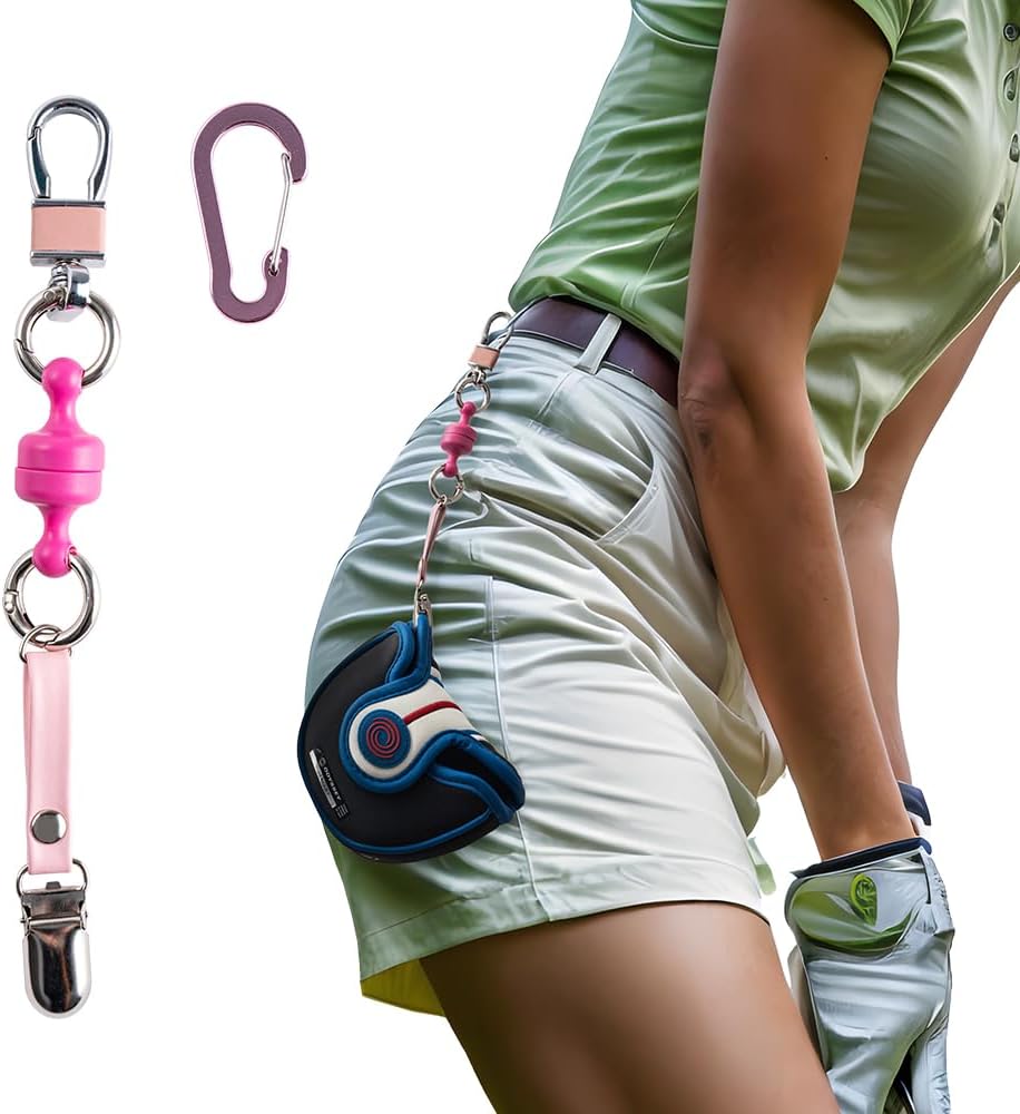 Magnetic Golf Putter Cover Holder | Versatile Use Golf Towels, Clothing & Accessories for Men & Women | Durable Headcover Keeper Leash with Strong Magnets