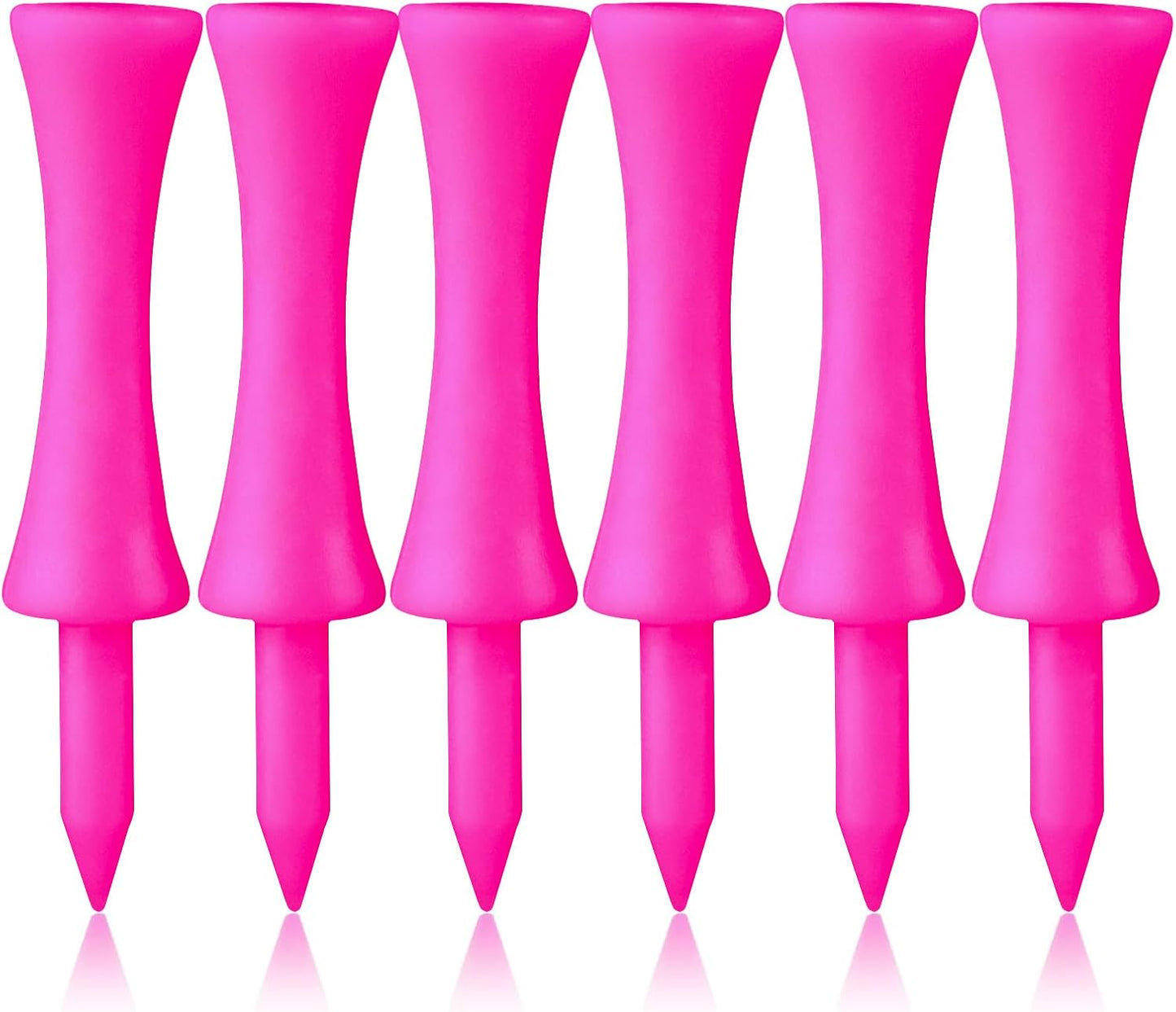 FINGER TEN Plastic Golf Castle Tees Step Down Unbreakable Mixed or Same Height Value 100 Count, 2 3/4, 2 1/4, 2, 1 3/4, 1 1/2 Inch Length Colorful for Practice