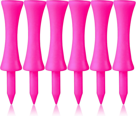 FINGER TEN Plastic Golf Castle Tees Step Down Unbreakable Mixed or Same Height Value 100 Count, 2 3/4, 2 1/4, 2, 1 3/4, 1 1/2 Inch Length Colorful for Practice