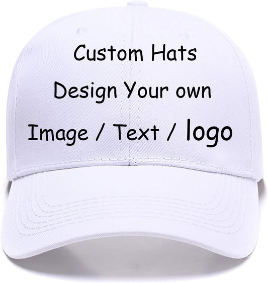 Custom Hats Design Your Own Logo Adjustable Baseball Caps for Running Workouts Personalized Dad Hats Fashion Sports Cap