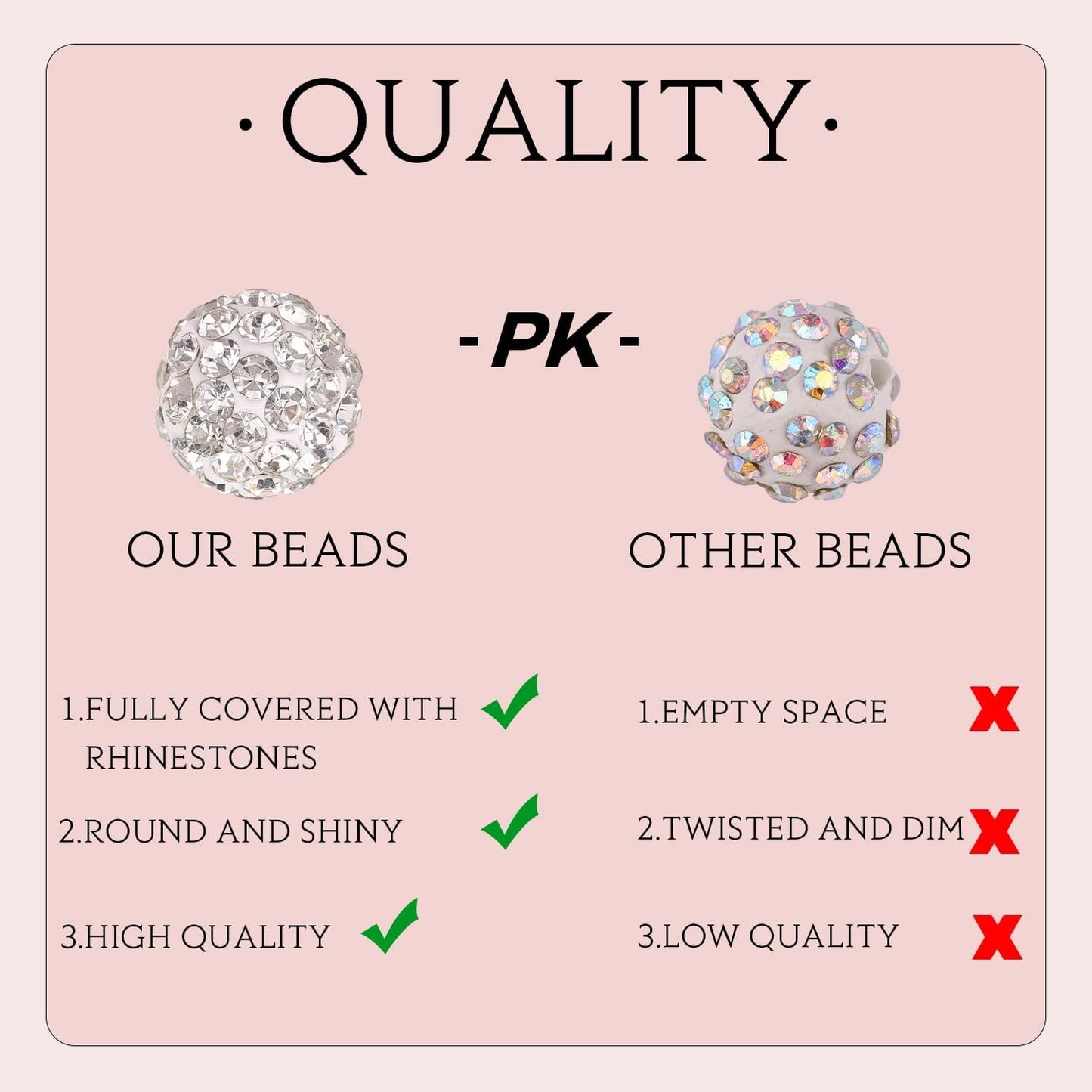 150pcs 10mm Rhinestone Beads for Jewelry Making, Black White Shiny Round Shamballa Disco Ball Beads, Sparkle Crystal Clay Christmas for Bracelet Baseball Necklace Earring Crafting and DIY