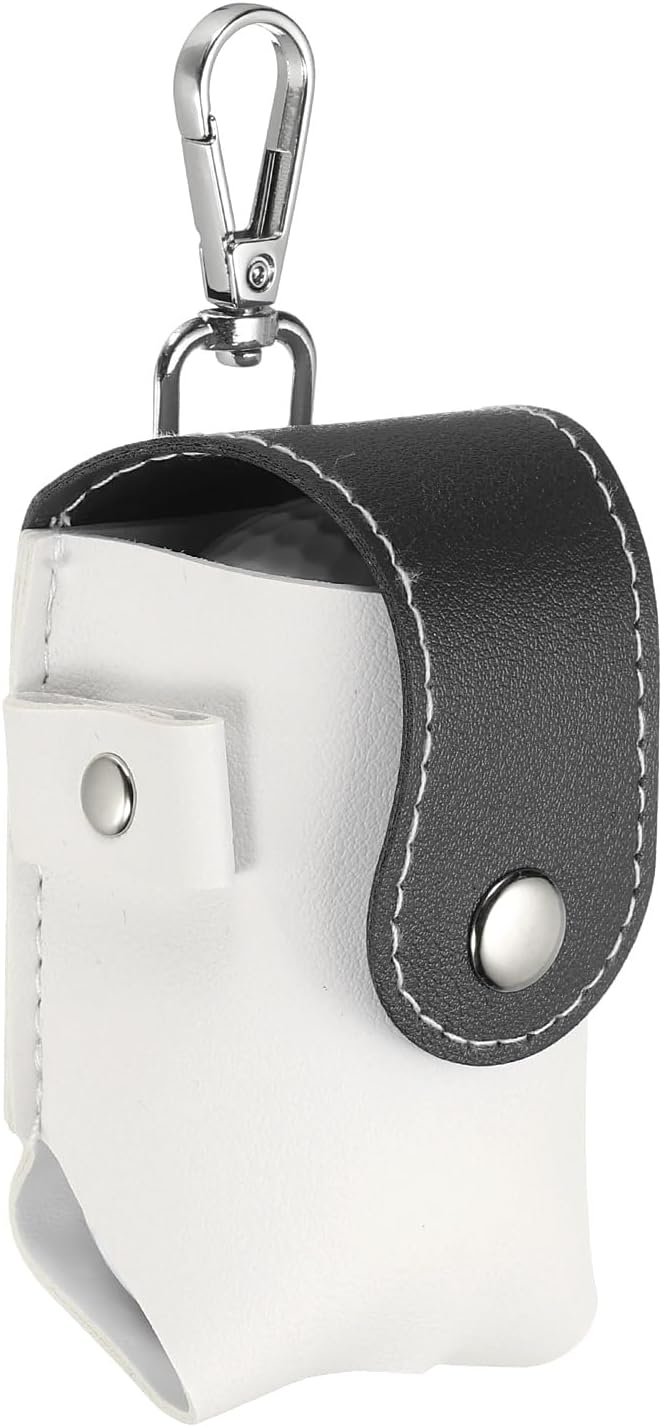 uxcell Golf Ball Bag, Portable PU Leather Golf Ball Pouch with Belt Clip Storage Bag with Tee Holder for Men and Women