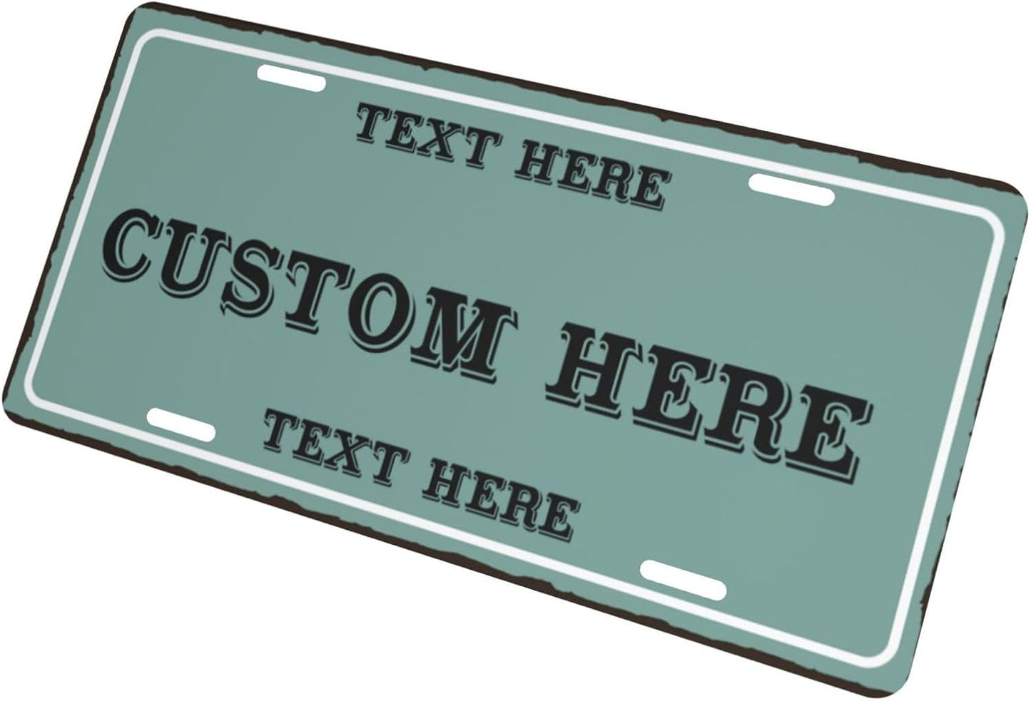 Custom Personalized Text Image Photo Design Customized Tag Aluminum License Plates for Front of Car 6x12 Inch-18