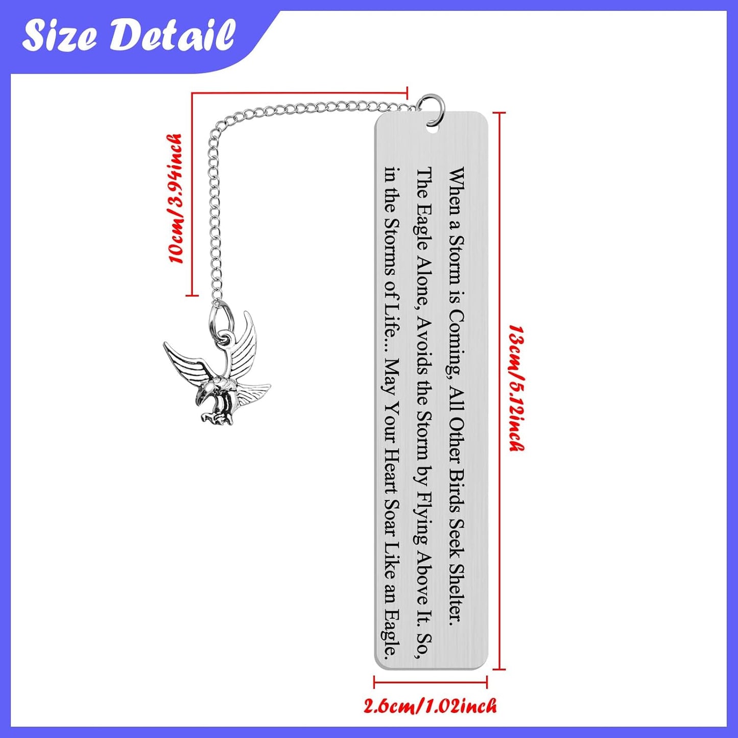 2Pcs Inspirational Bookmarks Eagle Gifts for Women Men Gifts for Eagle Scouts Reading Lovers Scouts Leader Scout Ceremony Gift Scoutmaster Court of Honor Encouragement Gifts for Eagle Lovers Friends