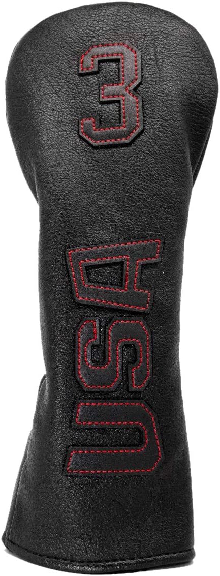 TaylorMade, Titleist, Callaway Golf Driver & Fairway Wood Headcovers - Black Synthetic Leather, Thick, Cool, USA Made