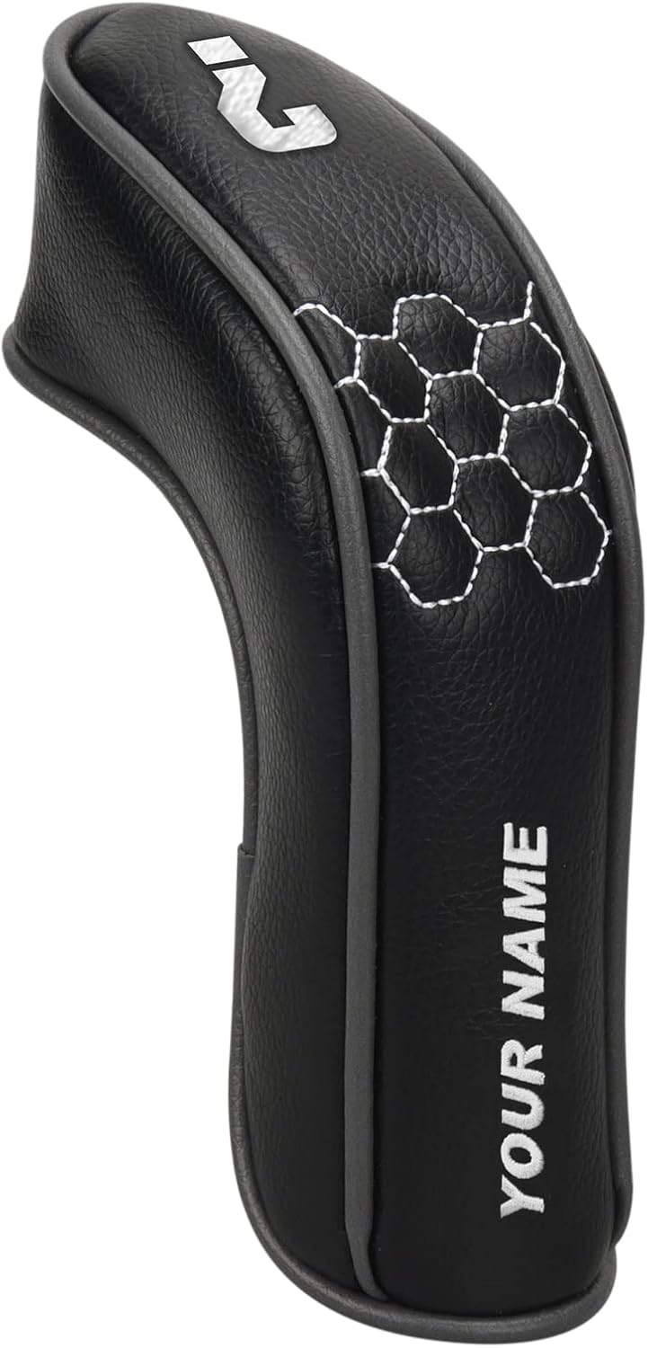 mytag 8PCS Golf Hybrid Iron Covers Set, Knit Hybrid Head Covers, Fits Cobra T Rail, Cleveland Launcher, Wilson Launch Pad, Tour Edge Hot Launch - Customizable