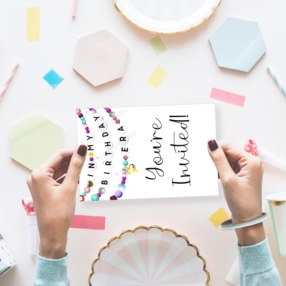 In My Birthday Era Party Invitations Supplies with Envelopes Set of 20 Girl Birthday Invites for Fans Celebration Party Fill in Blank, Double Sided