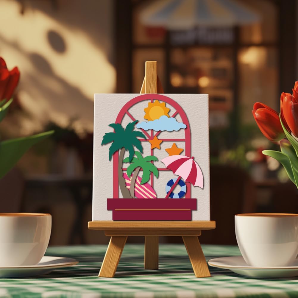 MAYJOYDIY Four Seasons Windows Cutting Dies Windows Scenery Metal Die Cuts Template Spring Summer Autumn Winter Embossing Carbon Steel Stencils for Card Making Scrapbooking Album Gift Decoration