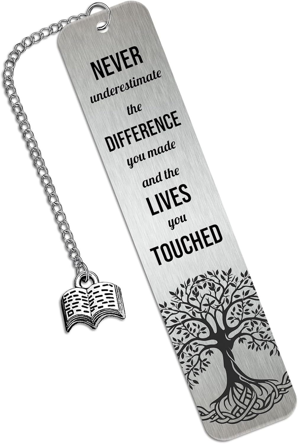 Bookmarks for Women, Metal Bookmark Gifts with Inspirational Quotes, Stainless Steel Book Marks Graduation, Retirement, Teacher Appreciation Gift for Her Him