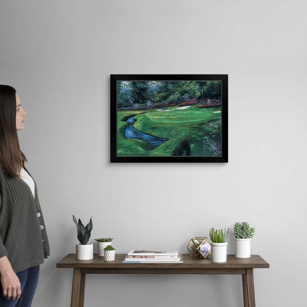 CANVAS ON DEMAND 13th at Augusta Black Framed Art Print, Golf Artwork