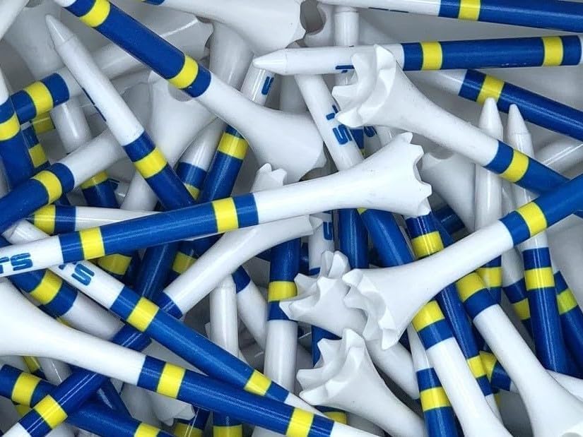 TRUESTRIKE Premium USA Golf Tees – 3¼" or 2¾" Durable Plastic Performance Tees (100 Pack) – Made in USA – Bulk Value Pack