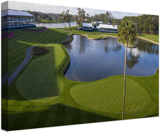 Florida Golf Course Wall Art for Living Room Bedroom Bathroom Home Decorations Golf Wall Decor Paintings TPC Sawgrass Golf Course Picture Poster Canvas Prints Framed Ready to Hang(24''H x 36''W)