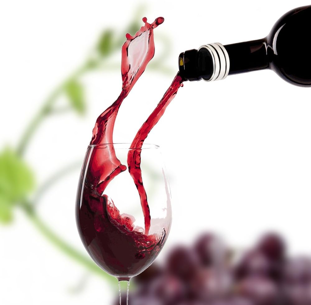 BK8 Stainless Steel Wine Bottle Collars, Classy Drip Rings - 8 Pack Simple and Durable Wine Drop Stoppers with Velvet Felt, Small Handy Gadget for Kitchen and Bar