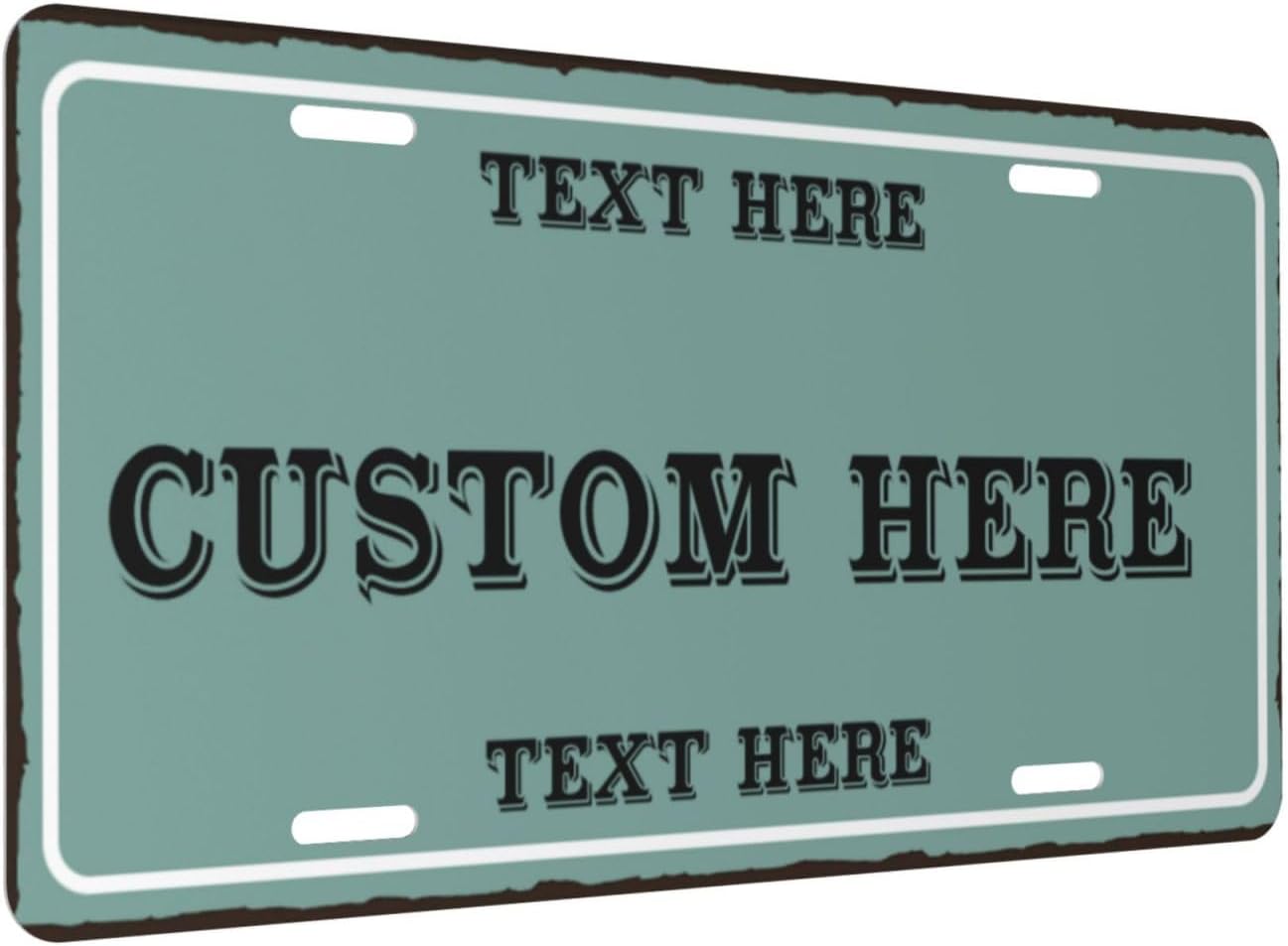 Custom Personalized Text Image Photo Design Customized Tag Aluminum License Plates for Front of Car 6x12 Inch-18