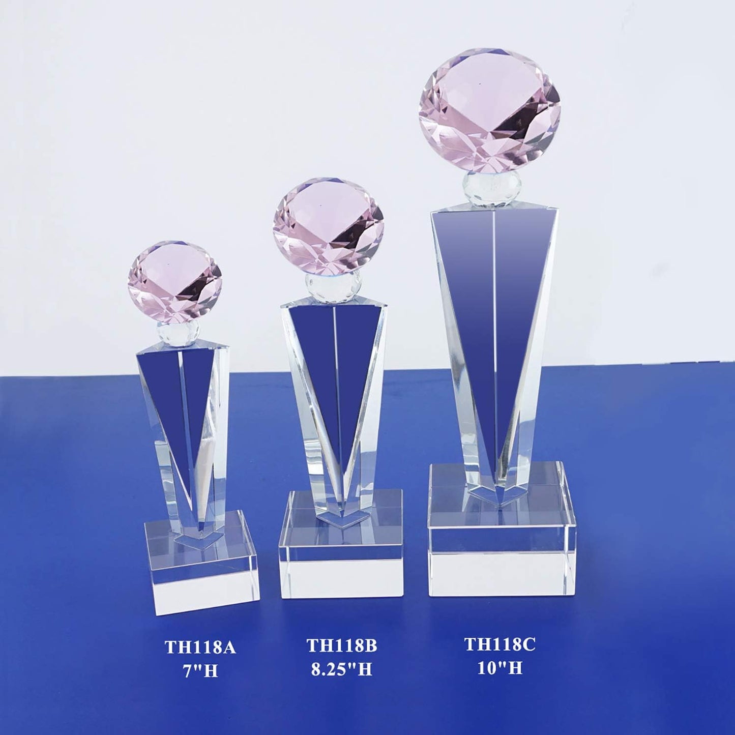 Optical Crystal Glass Diamond Trophy Awards Recognition Achievement Reality Personalized Custom Laser Etched Engraving Trophy