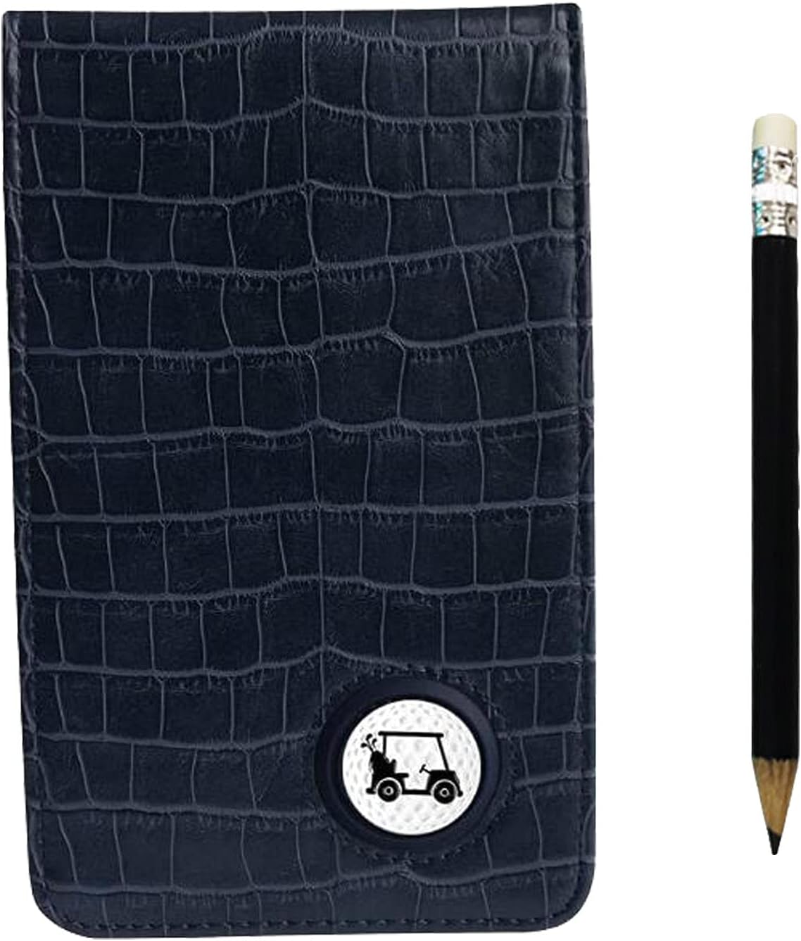 Myartte Golf Scorecard Holder Cover Yardage Book Cover with Golf Ball Marker and A Free Pencil 4.5 × 7.5 inches Black Blue Pink Multi-Color