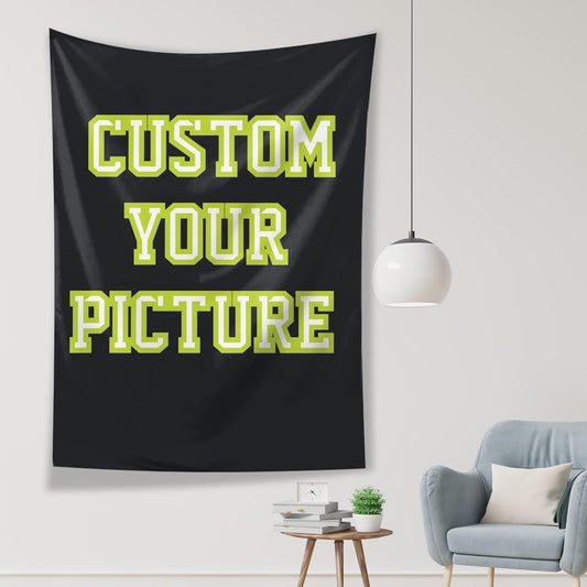 JINJUREN Custom Tapestry Upload Images Banners and Signs Customize For Bedroom 60 * 80 inch Vertical
