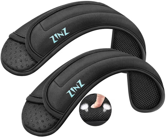 ZINZ 2-Pack Universal Shoulder Pad with Ultra thick Cushion for Bag Luggage Bag Crossbody, Plus Long & Anti-Slip & Breathable,Drak Gray-2Pack