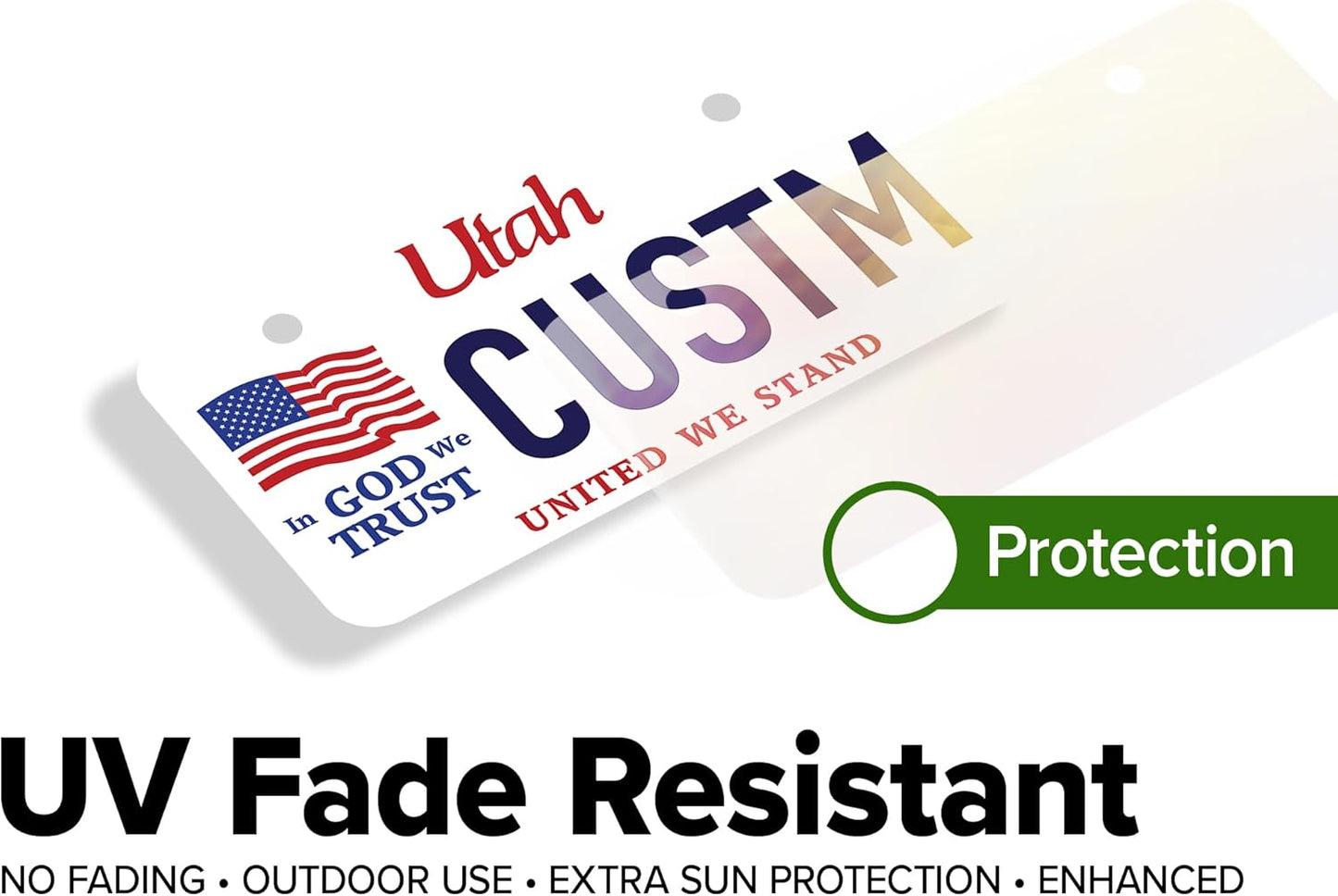 Mini License Plates, Personalized License Plates, Custom for Car, Bikes, ATV, Kids Car, Golf Cart, Jeep, 2x4 Inch, Rust-Free Fade Resistant Aluminum, USA Made by My Sign Center (Utah)