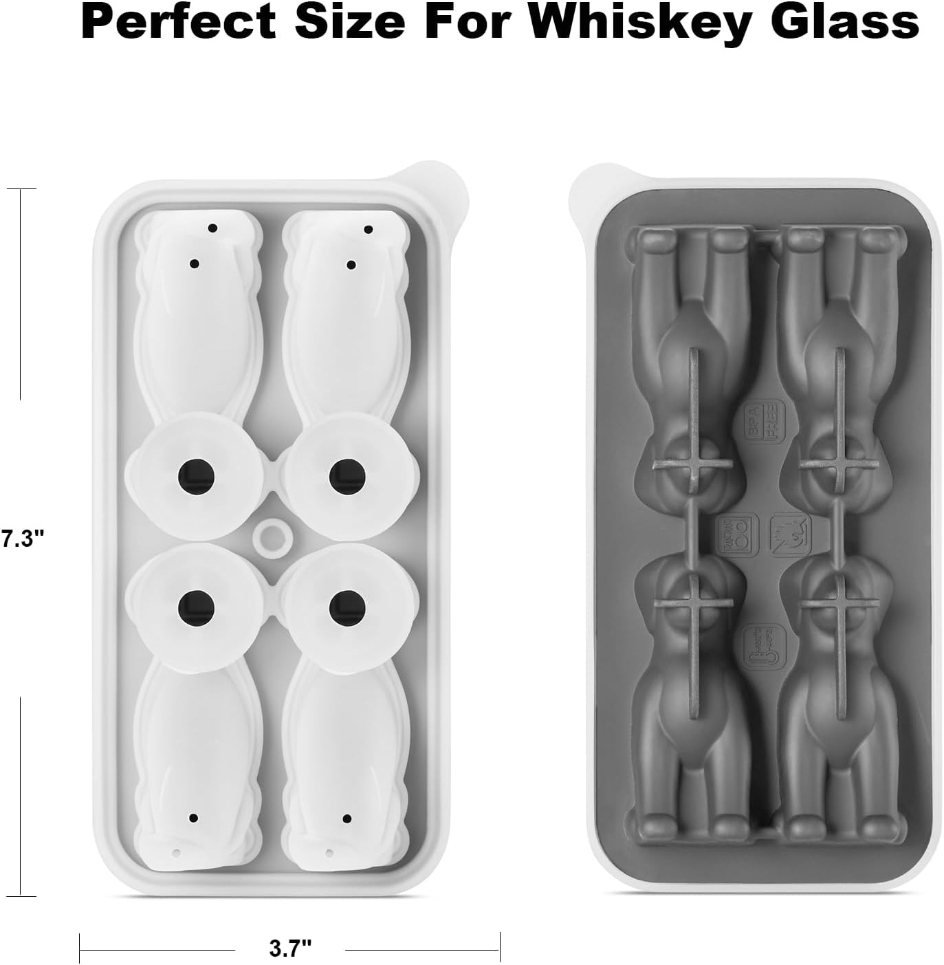 Nax Caki Golden Retriever Dog Ice Cube Mold Fun Shapes, Golden Retriever Gifts for Women, Cute Large Craft Ice Mold, Big Dog Ice Cube Trays for Whiskey Cocktails Bourbon