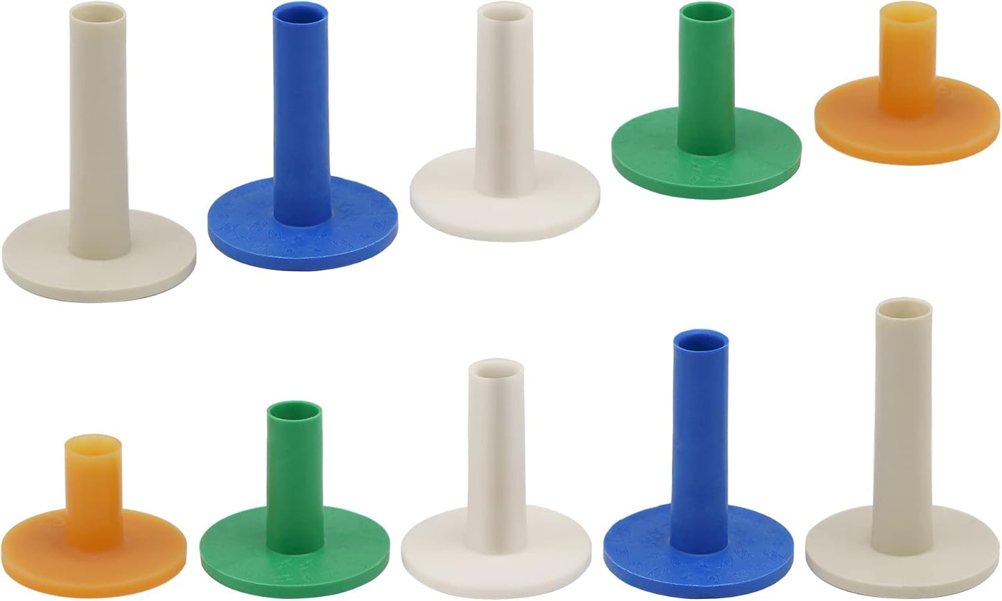 Golf Rubber Tees Practice Training, Driving Putting Chipping Range Mixed Size, Excellent Effect Used with Golf mats and Golf nets, Suitable for Indoor Outdoor Backyard Home Office