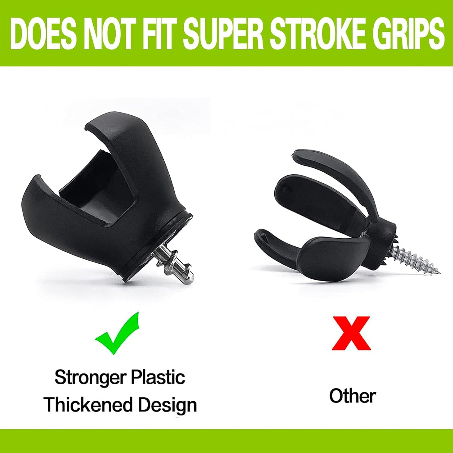 3-Prong Golf Ball Retriever Grabber Pick Up,Back Saver Claw Put On Putter Grip,Suction Cup Ball Grabber,Sucker for Golf Screws Tool