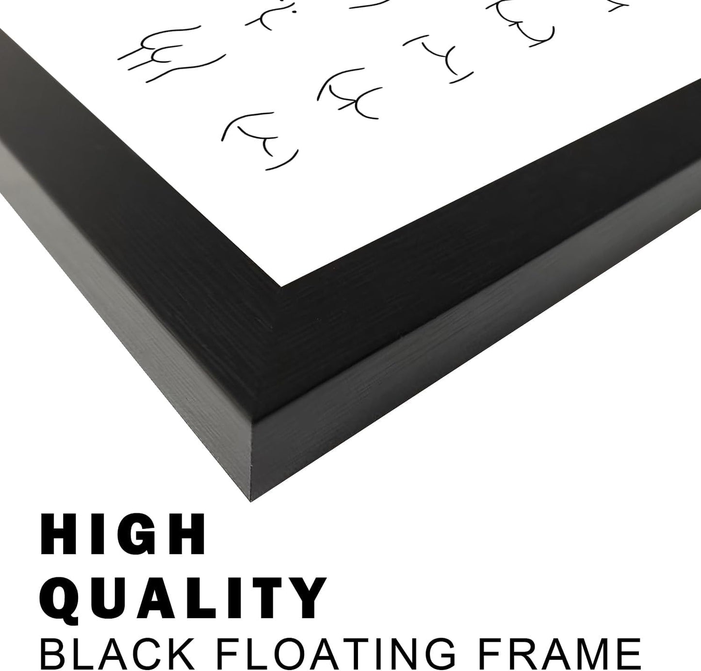 Funny Black and White Framed Modern Minimalistic Canvas Print Bathroom Sign Artwork