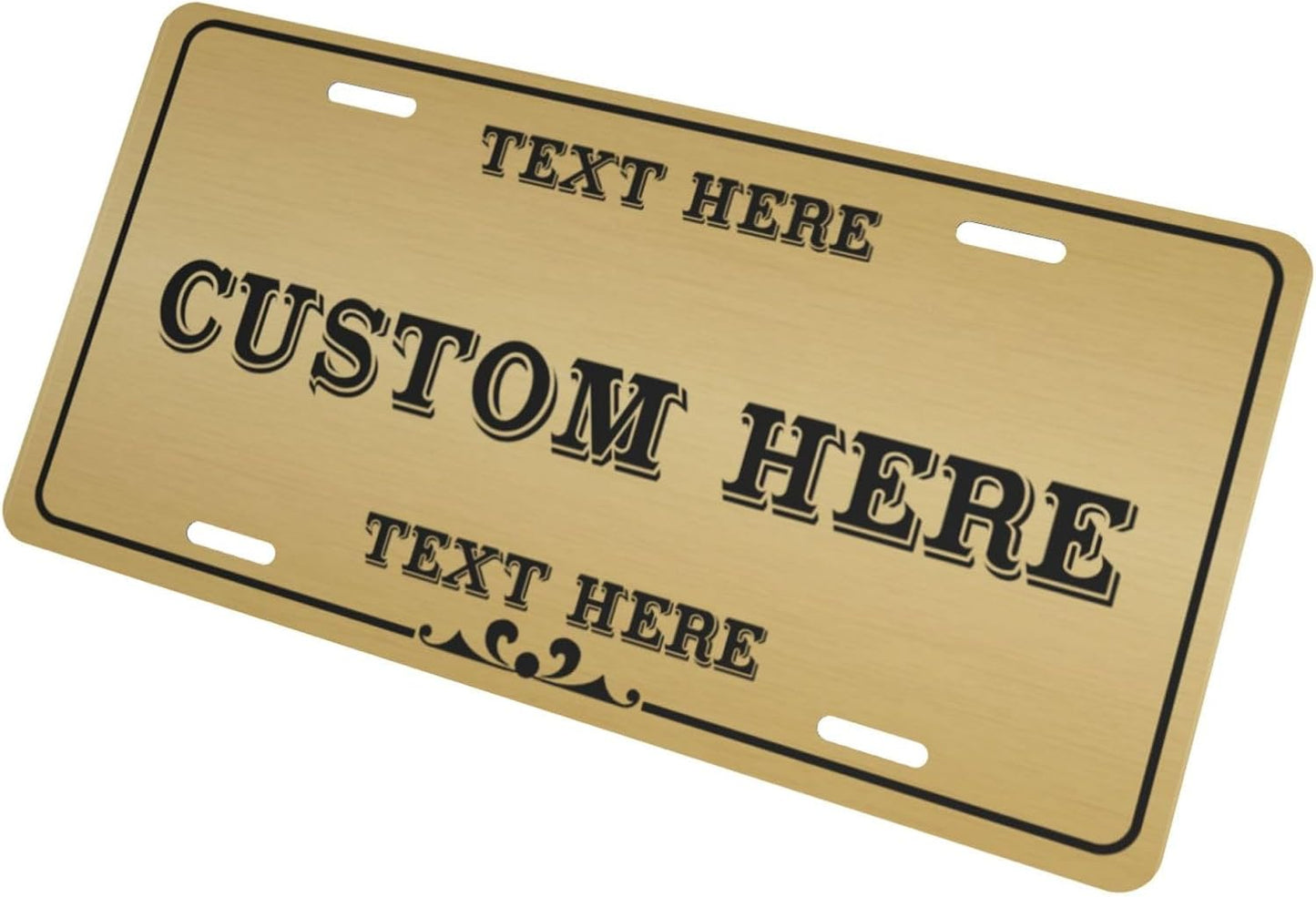 Custom Personalized Text Image Photo Design Customized Tag Aluminum License Plates for Front of Car 6x12 Inch-27