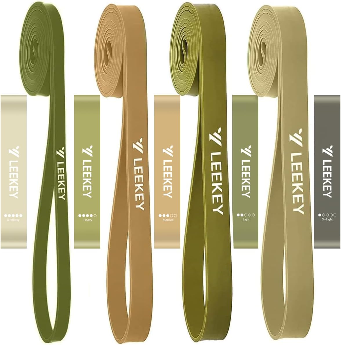 LEEKEY Resistance Bands, Exercise Bands with Handles,Pull Up Assist Bands - Band Set with Door Anchor - Bands for Working Out,Band for Men and Women Fitness Training,Home Workouts