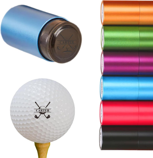 Custom Golf Ball Stamp Marker, Waterproof Golf Ball Marking Gift for Golf Lover Men & Dad Husband, Golf Ball Personalized Stamp with Monogram Logo Design, Golf Balls Stamp